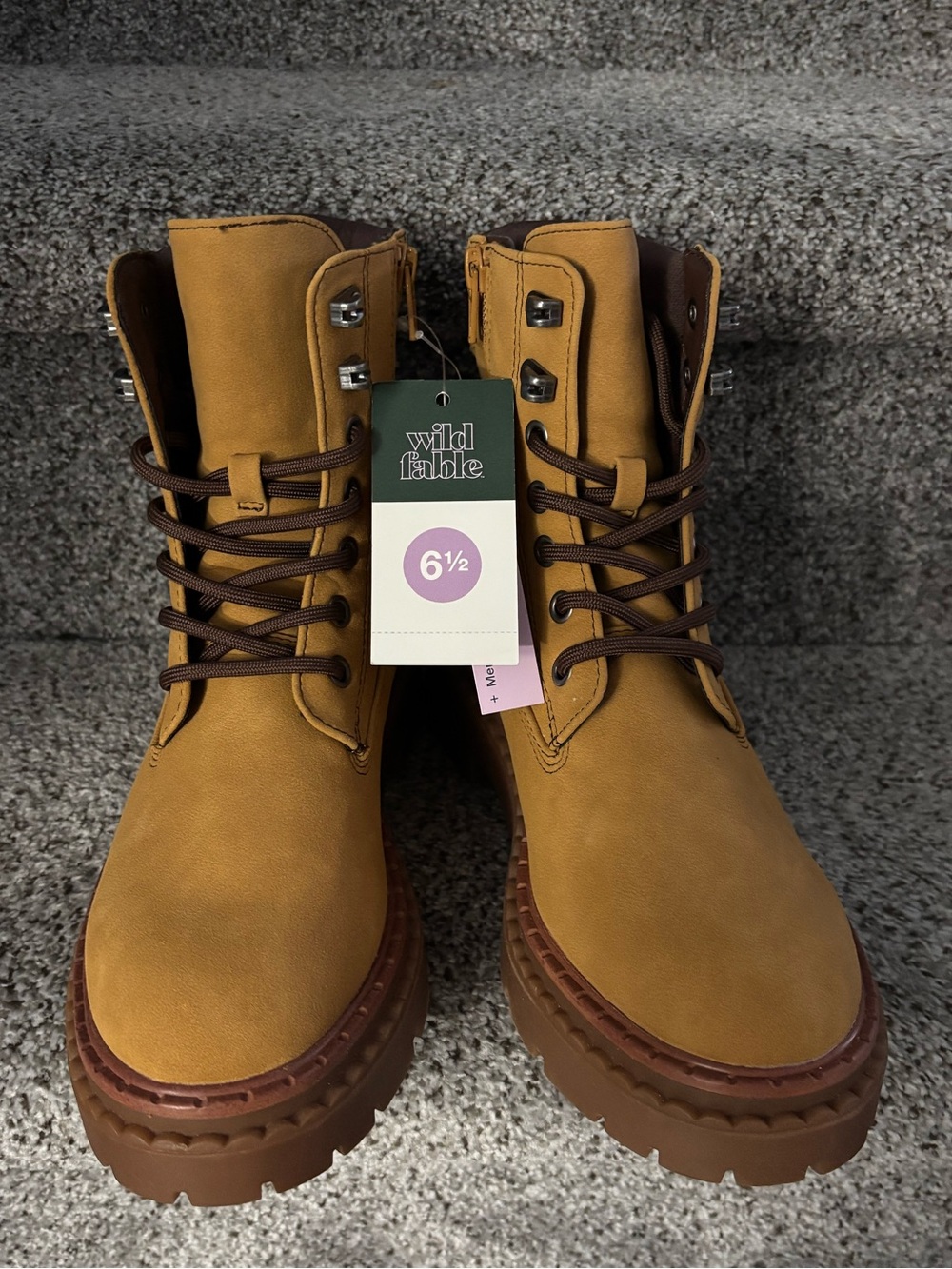 New Womens Marlowe Hiker Ankle Boots with Memory Foam Insole Wild Fable Size 6.5